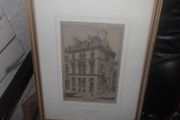 a antique engraving of crown life office dublin  1873