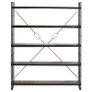 5-Tier Bookcase Black 140x30x180 cm Solid Mango Wood Image 4
