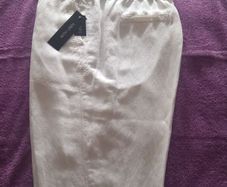 Brand New White Linen Cropped Trousers