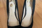 River Island black suede stilettos