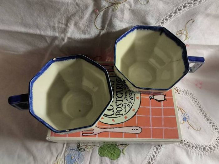 royal Doultan Norfolk cups, vintage cups, Art Deco cups