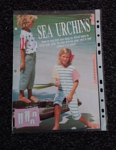 Vintage Clothes Patterns : " Clever Coral " and  " Sea - Urchins " : 1980s - 1990s