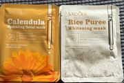 Korean hydrating rice whitening sheet masks