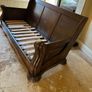 Solid Wood Leather 3 Piece Suite  Sofa & 2 Chairs Image 3