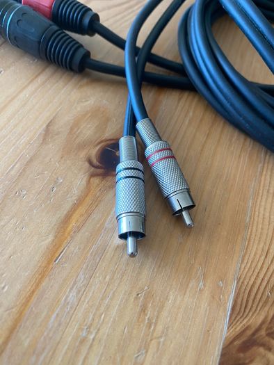 Dual RCA to XLR Male Lead 3 Metres