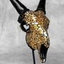 Mosaic-Embellished Real Goat Skull - Bone, Mosaic inlay Image 9