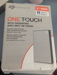 Seagate external hard drive 2TB HDD silver