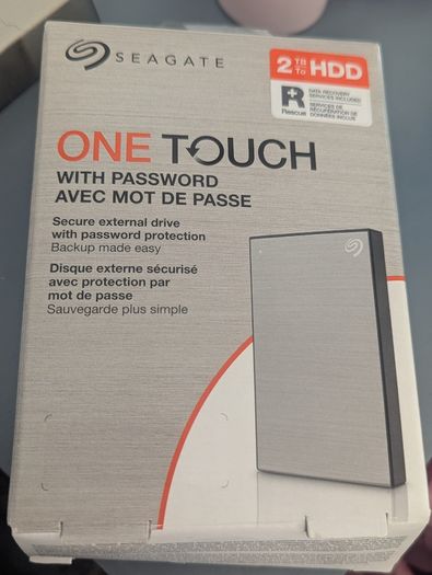 Seagate external hard drive 2TB HDD silver