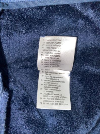 Polarn O Pyret Navy velour bathrobe 116cm or 4-6 years