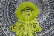 the grinch fleece dog jacket