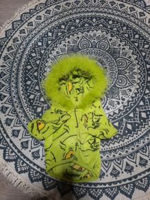 the grinch fleece dog jacket