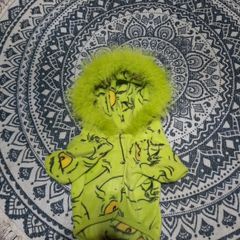 the grinch fleece dog jacket