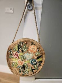 Floral basket bag