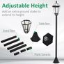 Set of 2 Solar LED Garden Lamp Posts Image 6