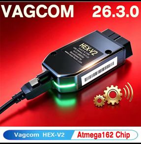 26.3 VAG Tool  1996-2017 VAG COM HEX V2 ATMEGA Cable Autocom Diagnostic Cable Multi-Language OBD2 Scanner HEX V2 VCDS TOOL