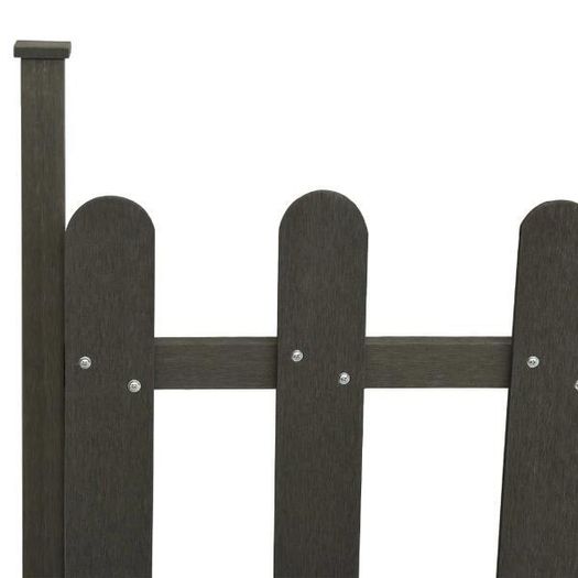 Picket Fence with Posts 3 pcs