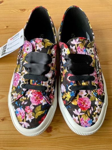 Superga satin trainers, uk 5, new in box