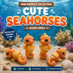 Articulated Seahorse 3D Printed