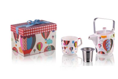 Tea for One Set 350ml in Gift Box Baloons