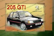 Peugeot 205 GTI classic car tin sign