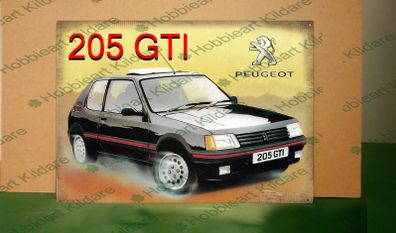 Peugeot 205 GTI classic car tin sign