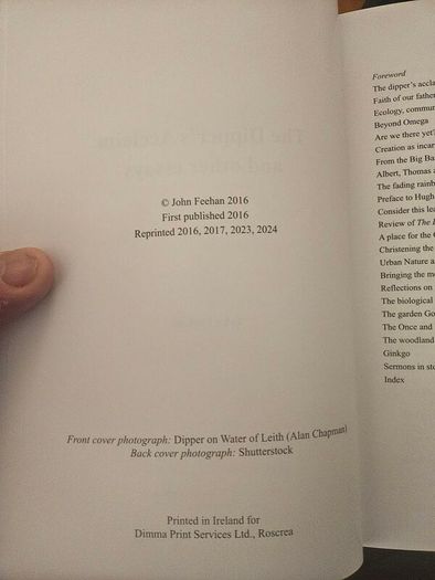 The Dipper's Acclaim And Other Essays. By John Feehan. First Edition Paperback In Good Condition.  See Photos For Same.