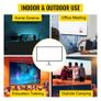 Tripod Projector Screen with Stand 110inch 16:9 4K HD Projection Screen Stand Wrinkle-Free Height Adjustable Portable Screen for Projector Indoor & Outdoor for Movie, Home Cinema, Gaming, Office Image 4