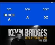 Kevin Bridges FRONT ROW LATM Friday 17th July