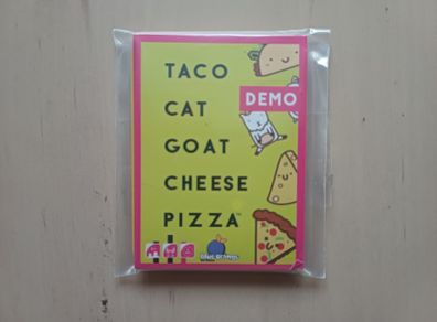 Taco Cat Goat Cheese Pizza Promo Demo Card Game 2020 BRAND NEW