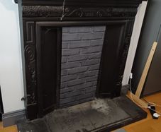 Cast iron fireplace