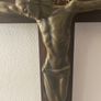 Bronze 1950s crufix on dark wood Image 2