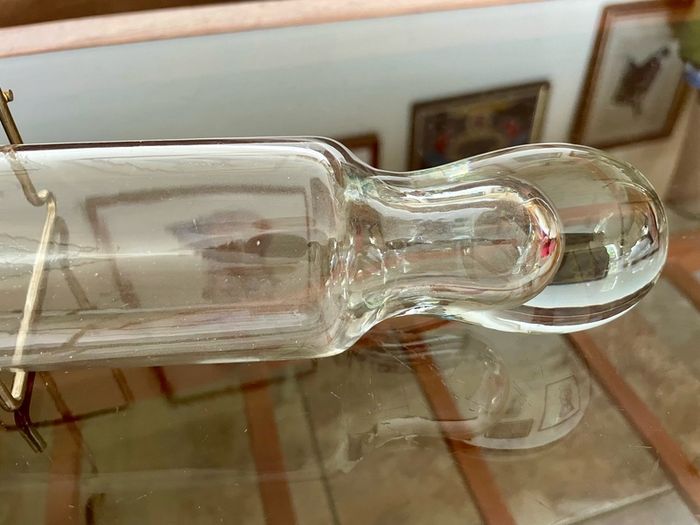 Vintage Closed Hollow Glass Pastry Rolling Pin 1920s to 1950s