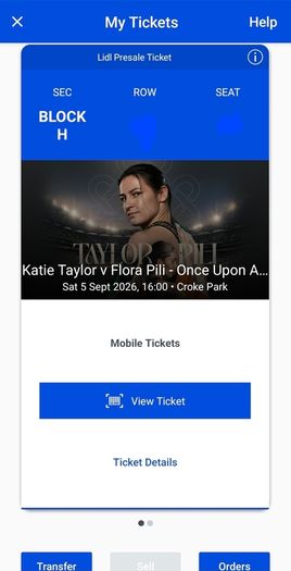 Katie Taylor Pitch Seating Premium