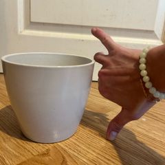 White ceramic pot