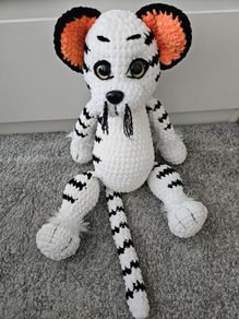 Handmade plush tiger
