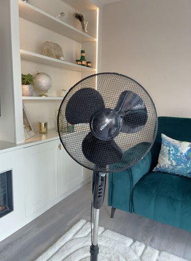 16" Inch, Black Pedestal Fan from Schallen