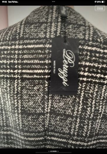 coat Bnwt peruzzi coat size 38 herringbone print.   Italian brand choice boutiques
