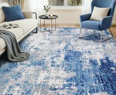 Washable Rugs Living Room 150x210 cm Modern Abstract Rug with Soft Low Pile Vacuum Friendly Non Slip Backing Minimalist Carpet
