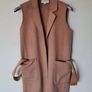Michael kors belted sleeveless waistcoat Size medium tan wool In excellent condition Image 6