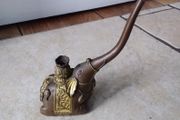 Decorative Chinese " Elephant Design " Antique Opium Water Pipe