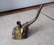 Decorative Chinese " Elephant Design " Antique Opium Water Pipe