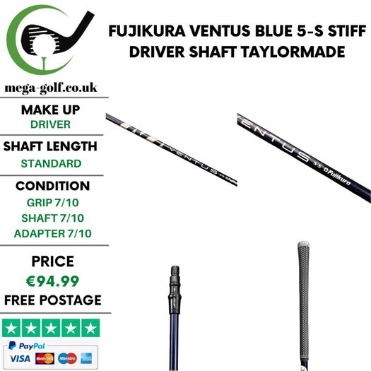Fujikura Ventus Blue 5-S Stiff Driver Shaft / Taylormade 2nd Gen