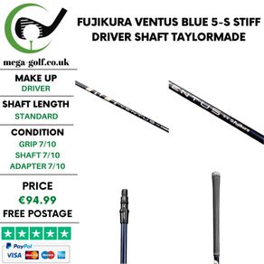 Fujikura Ventus Blue 5-S Stiff Driver Shaft / Taylormade 2nd Gen