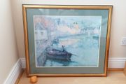 Large print by Henri Eugene Augustin "Le Sidaner" "Clear Morning"  size 71x81.5cm