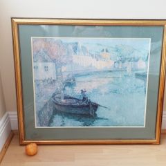 Large print by Henri Eugene Augustin "Le Sidaner" "Clear Morning"  size 71x81.5cm
