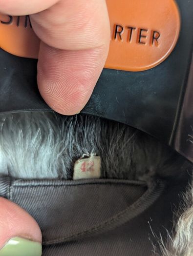 Mid real fur silver coat