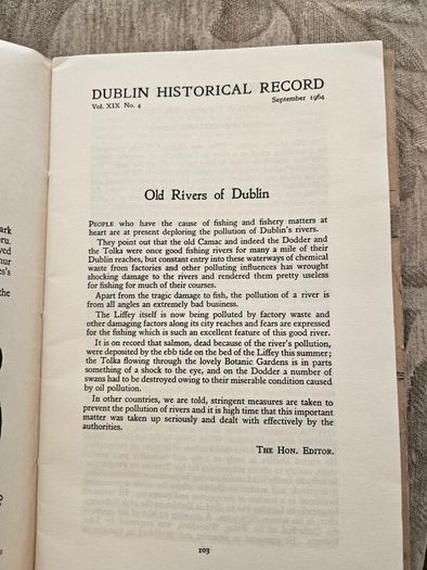Dublin Historical Records X 4. By The Old Dublin Society. First Edition Paperback In Good Condition.  See Photos For Same.