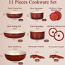 Pans Set Non Stick,11PCS Granite Nonstick Cookware Sets with Detachable Handle,Induction Kitchen Set Removable Handle,RV Cookware Set,PFAS PFOA Free,Oven Safe(Red Gradient,11PCS Image 3