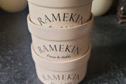 Cream Ceramic Ramekin Bowls x3