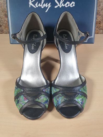 Ruby Shoo Eliza blue high heels Size UK 8 EU 41